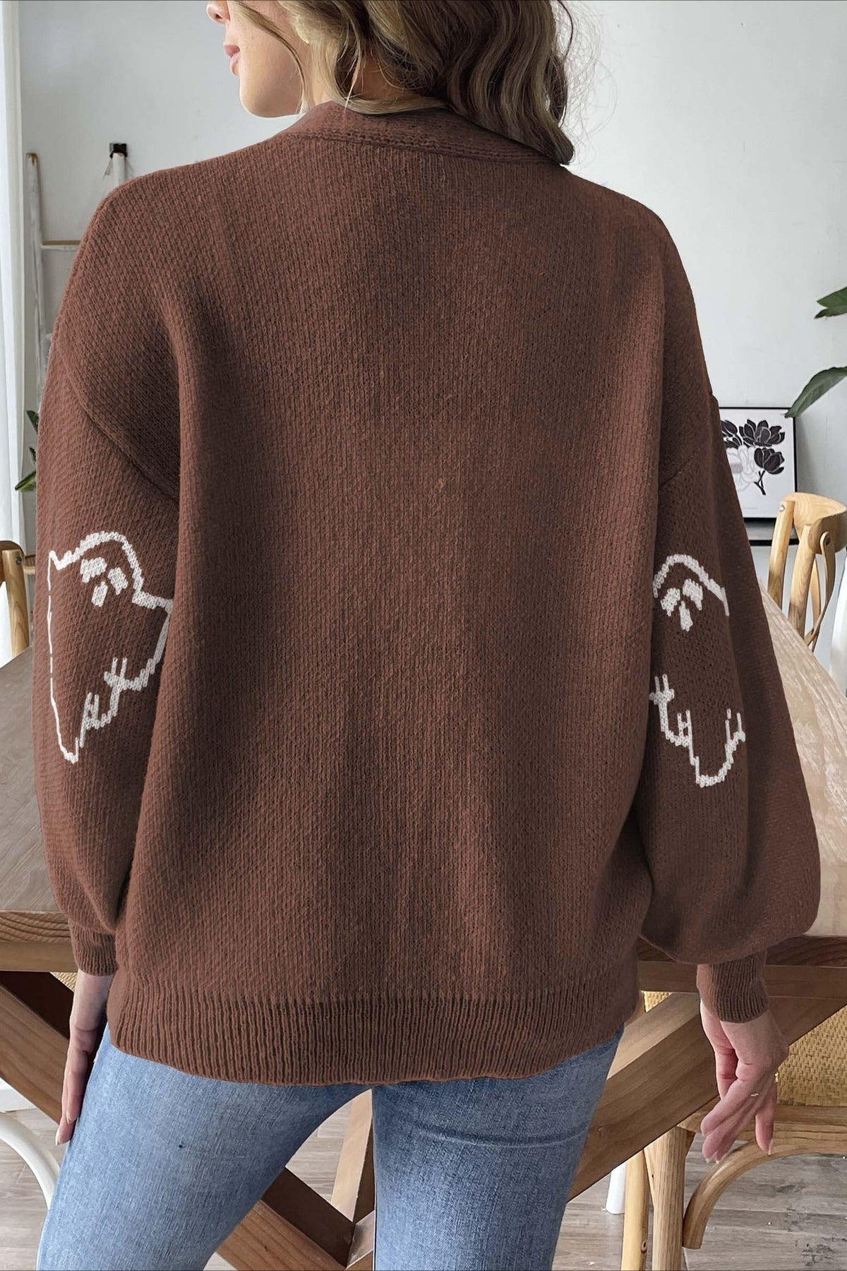 Jacquard Button Cardigan 12