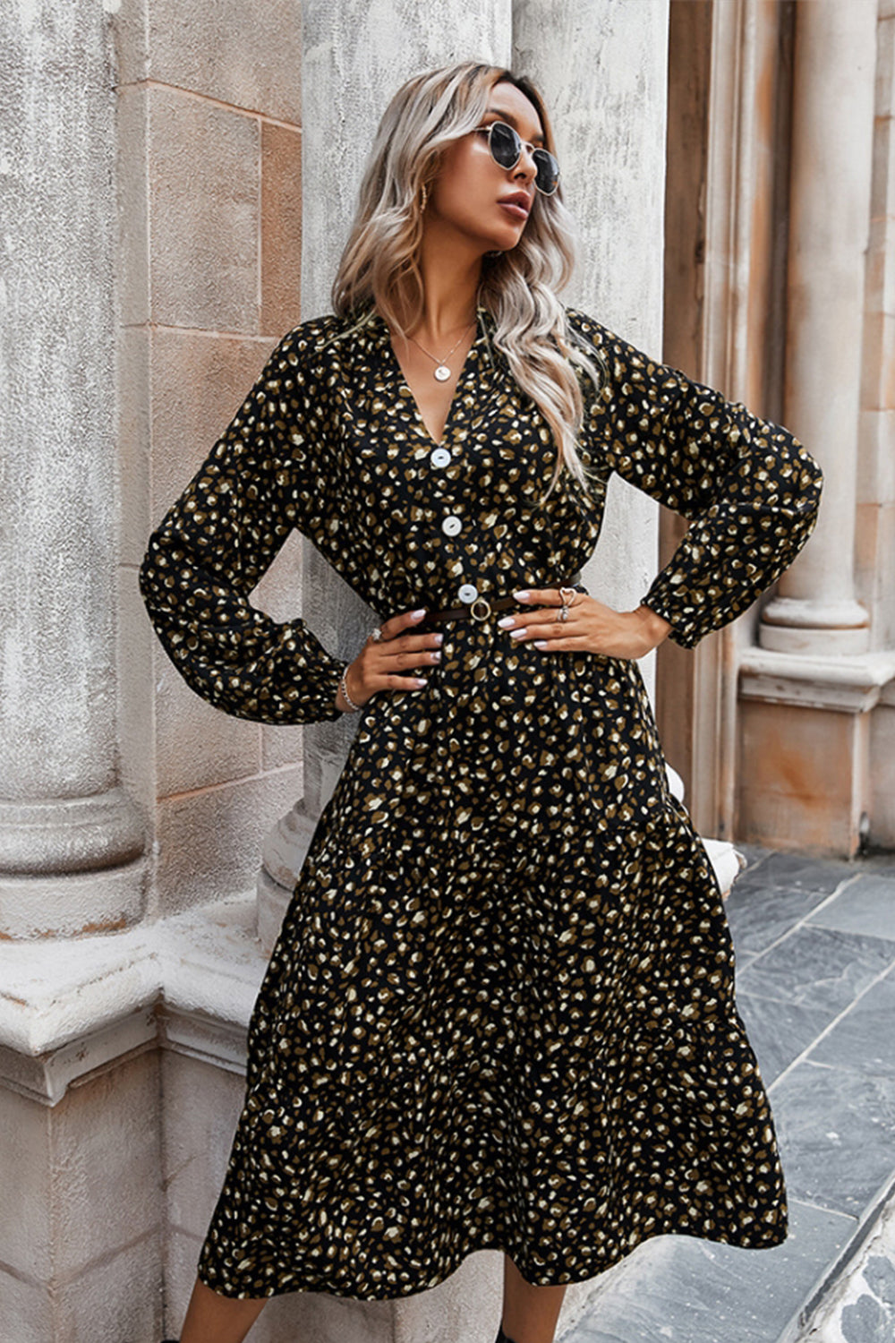Leopard Print Dress - Fashionpara