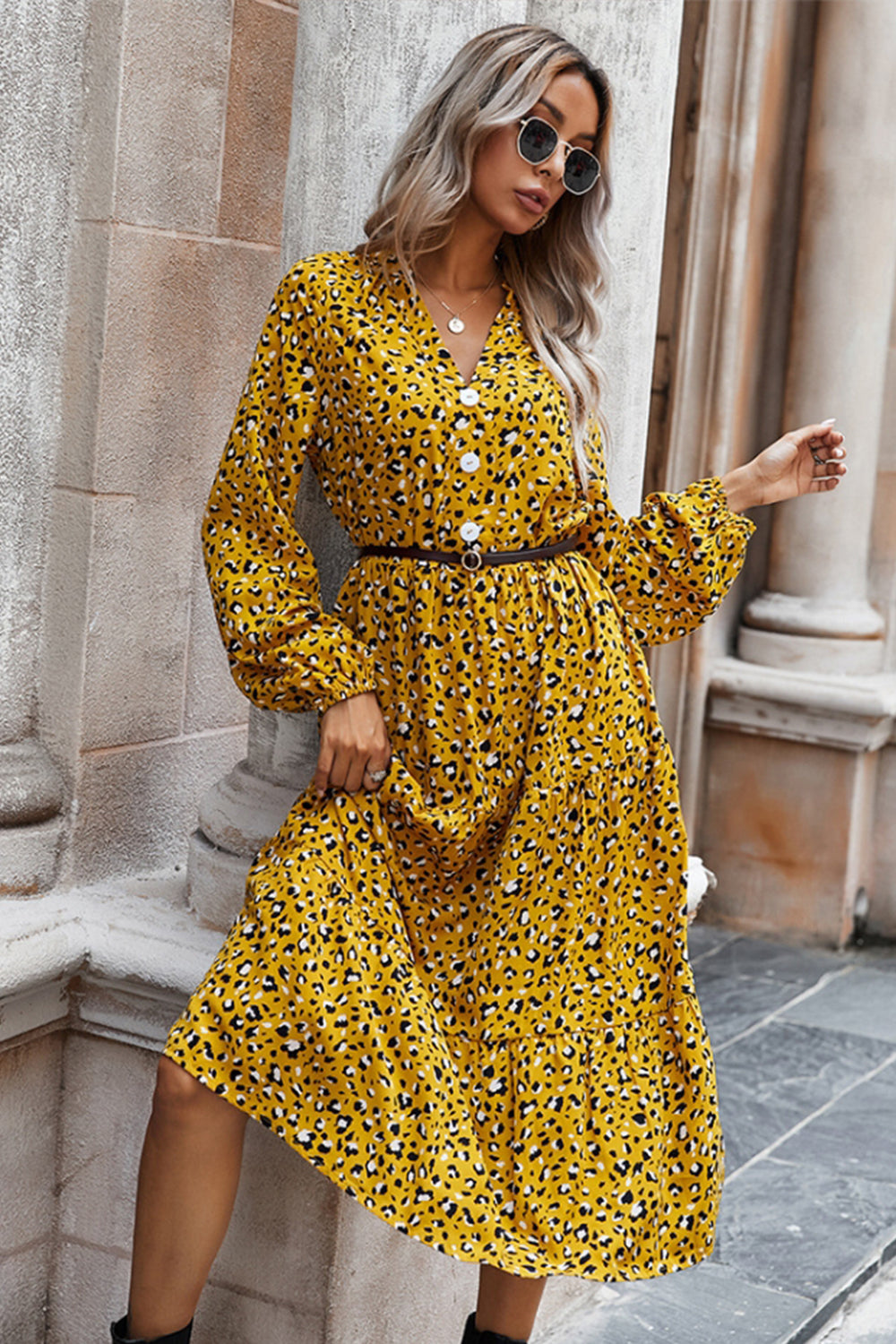 Leopard Print Dress - Fashionpara