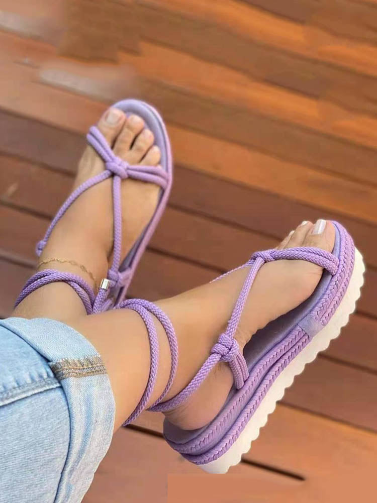 Thick-Soled Rope Sandals