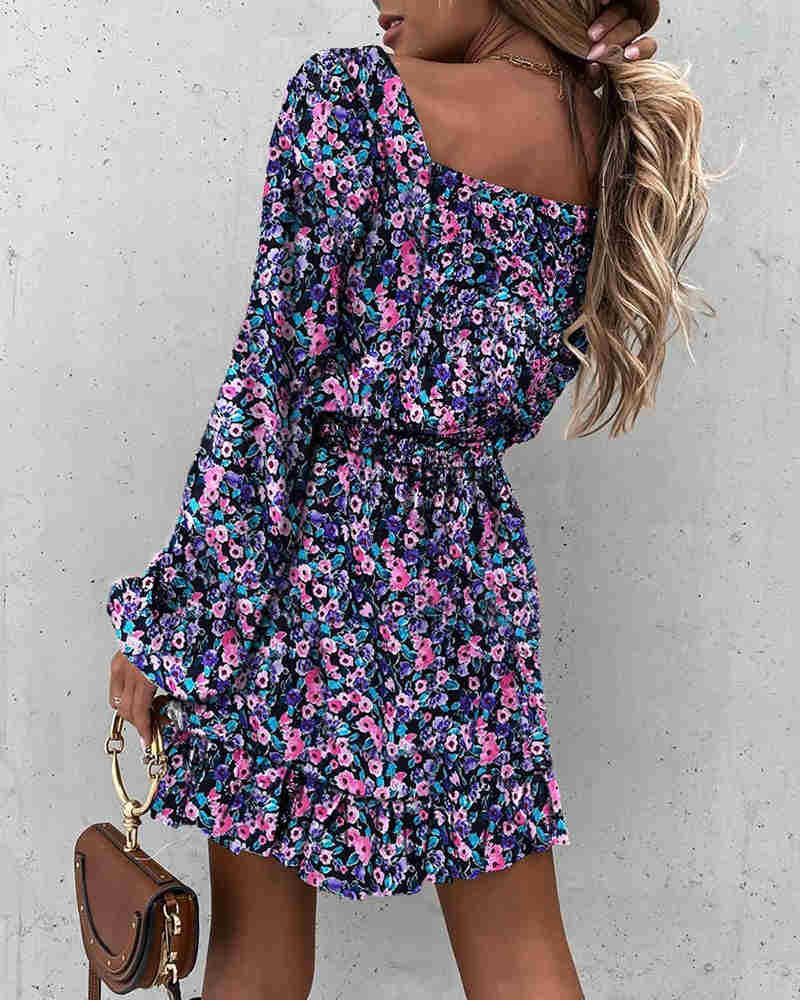 Floral Ruffle Midi Dress - View 2