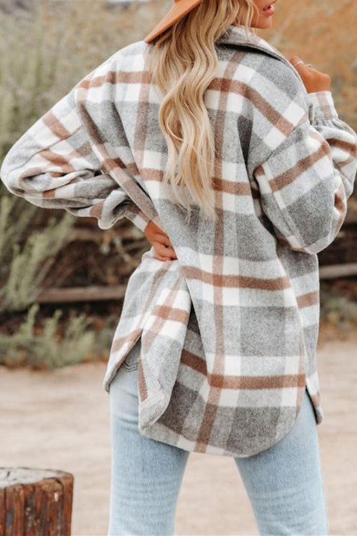 ShoptheCIC Vintage Plaid Tweed Coat for Timeless Style