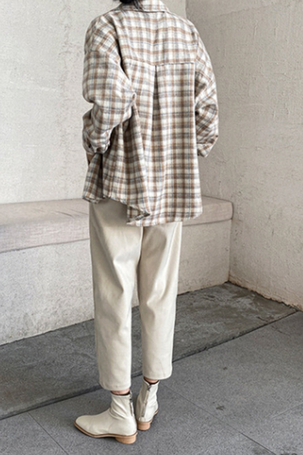 Thickened Vintage Flannel Plaid Coat for Warm Winter Style - Fashionpara