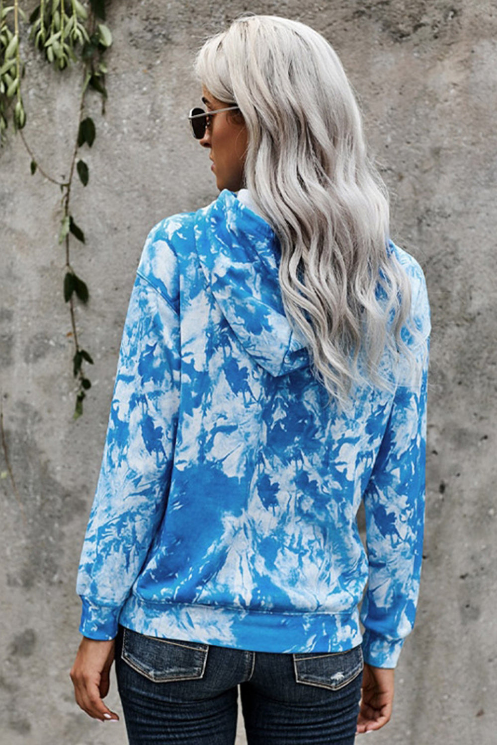 RadyRin Tie-dyed Hooded Pocket Sweater for Cozy Style