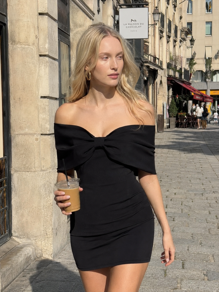 Off Shoulder Twist Front Bodycon Mini Dress 6