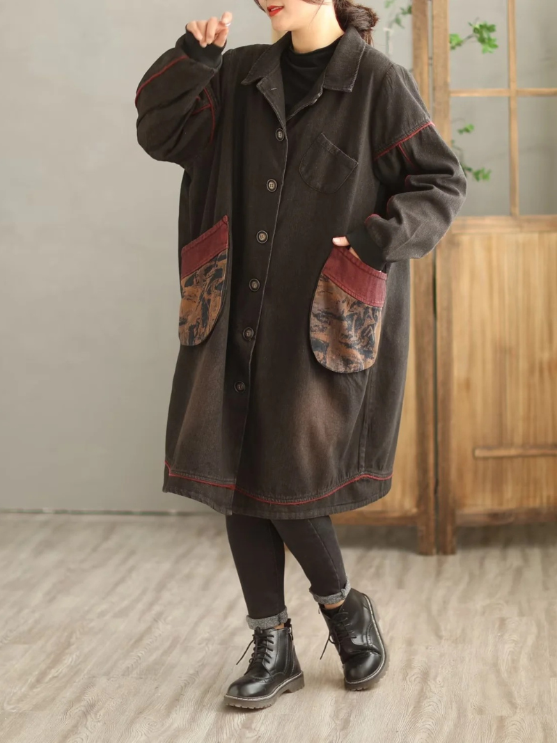 Denim Long Sleeves Shirt Dress 4