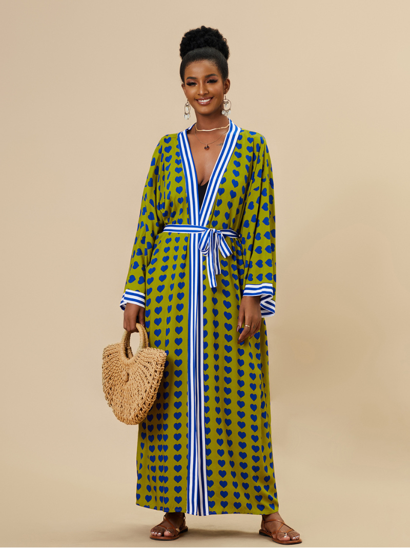 Music Of Love Rayon Long Kimono Jacket 5