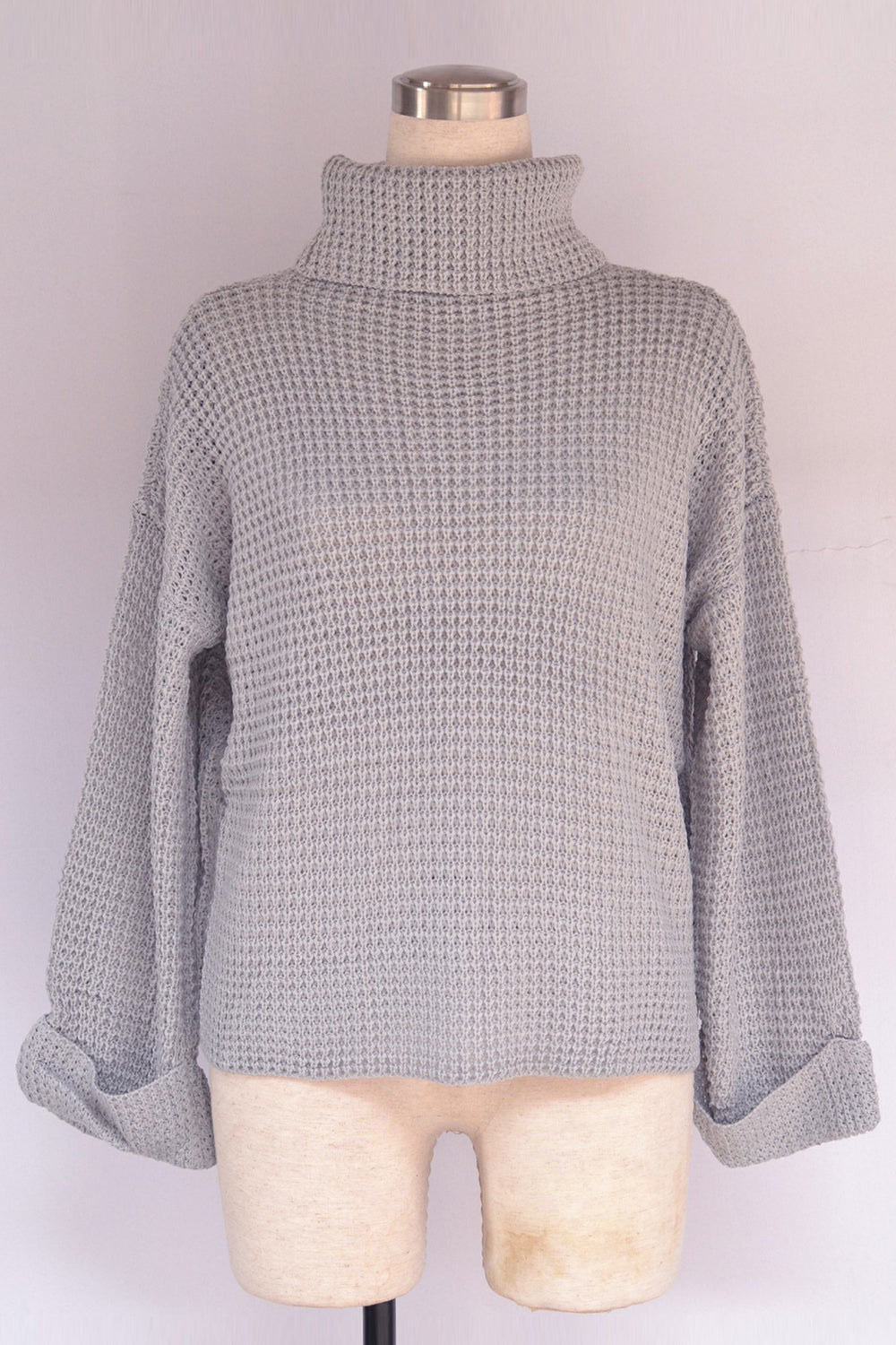 RadyRin Loose High Neck Sweater for Effortless Style