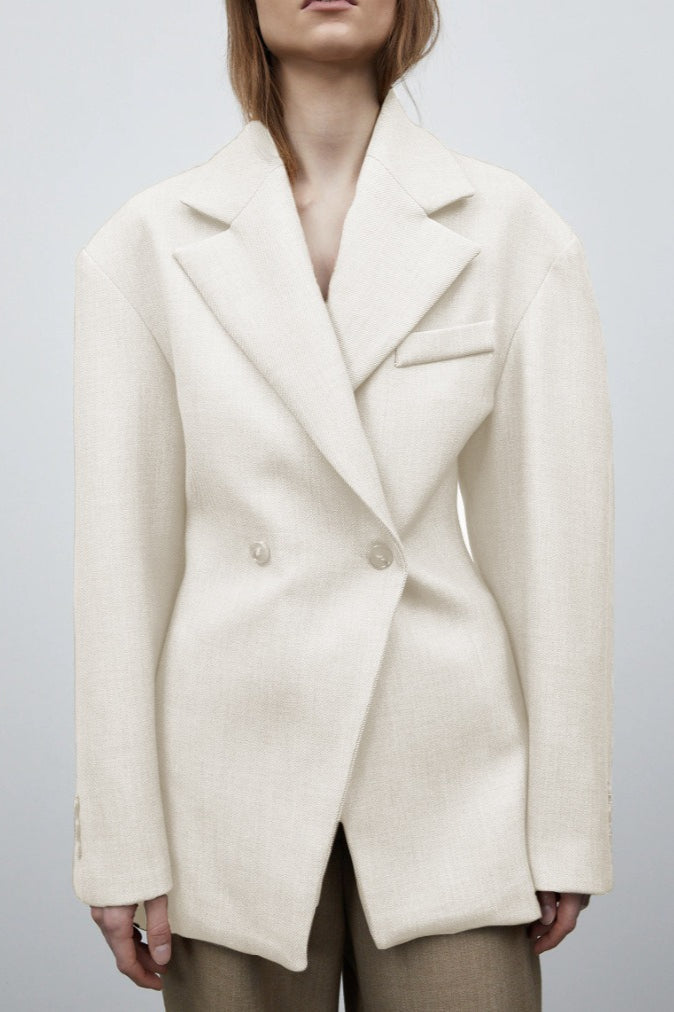 Vintage Double Lapel Loose Fit Blazer