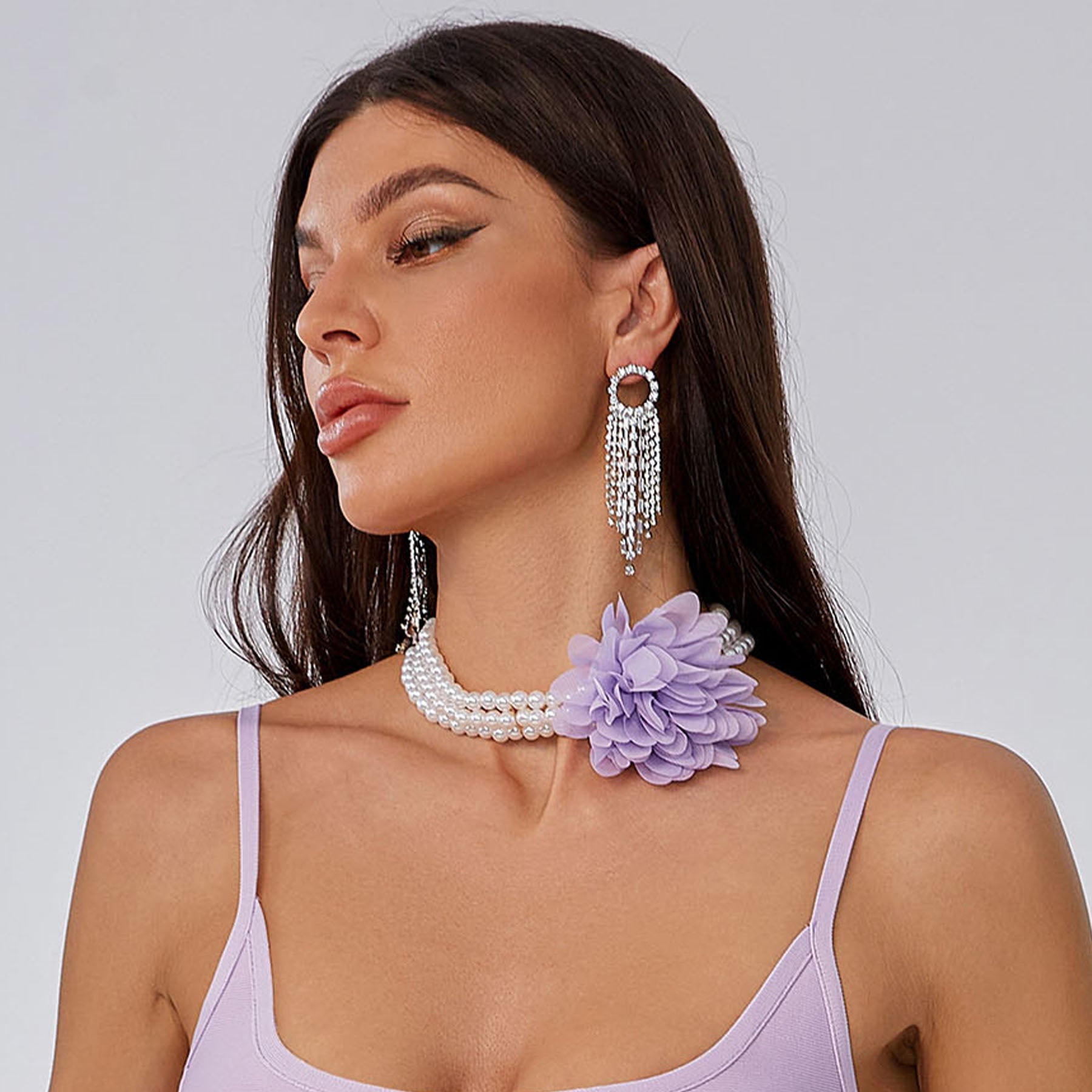 Pearl 3D Flower Necklace