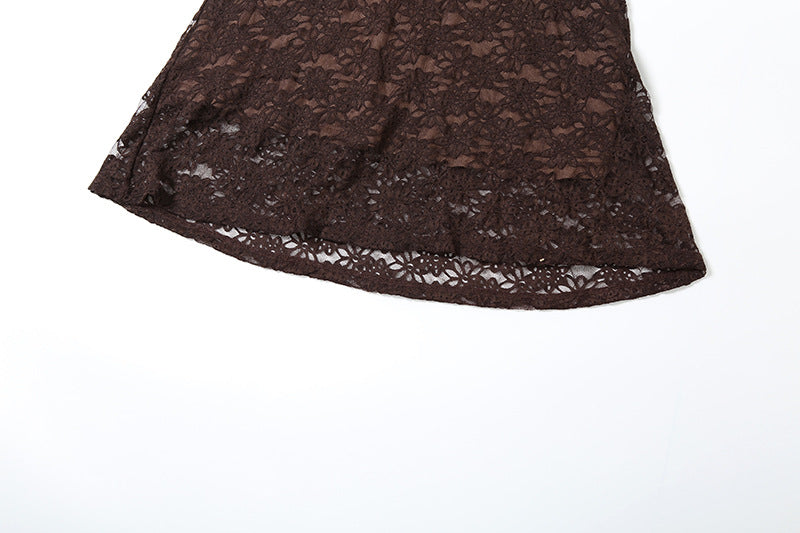 Floral Lace Strappy Scalloped Bodycon Maxi Dress 21