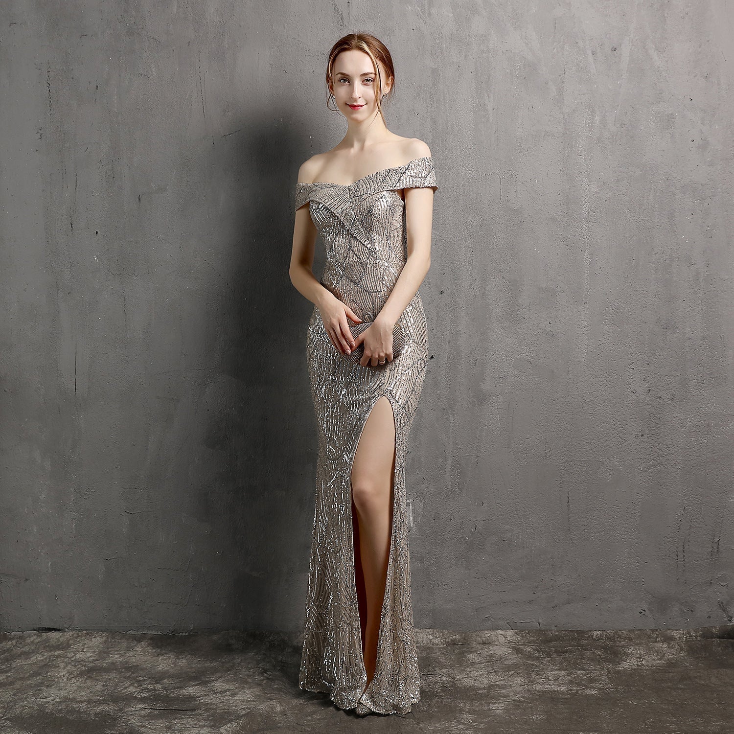 Olivia Formal Glitter Dress - Fashionpara