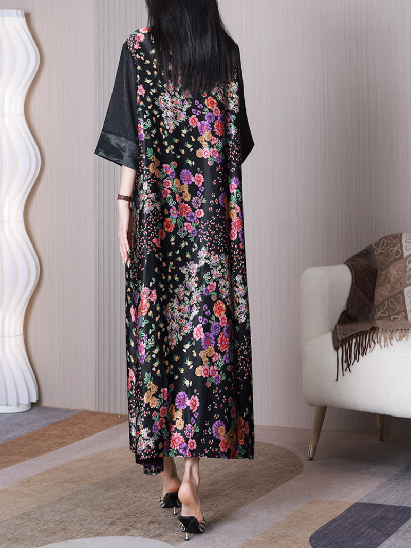 Mad In Love Square Collar Floral A-line Dress - Fashionpara