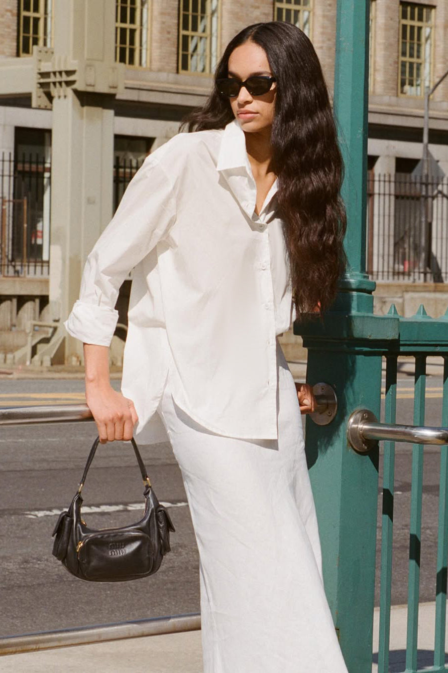 Loose Fit Cotton Collar Button-Down Blouse