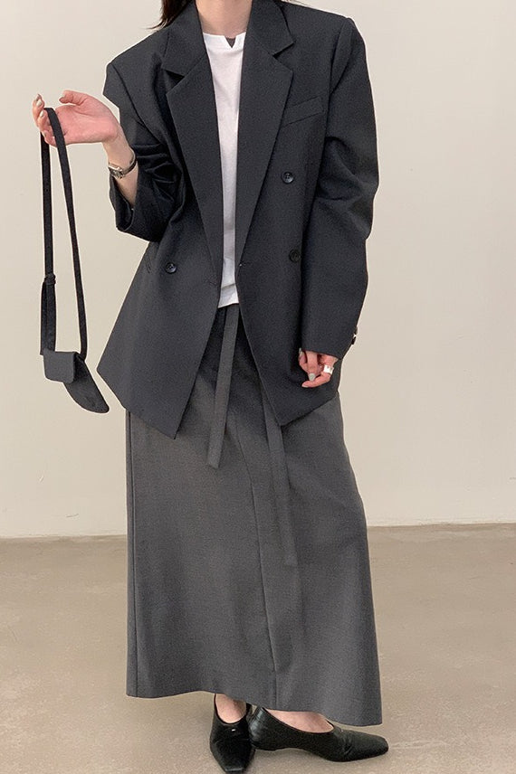 Commuter Style Belted Blazer