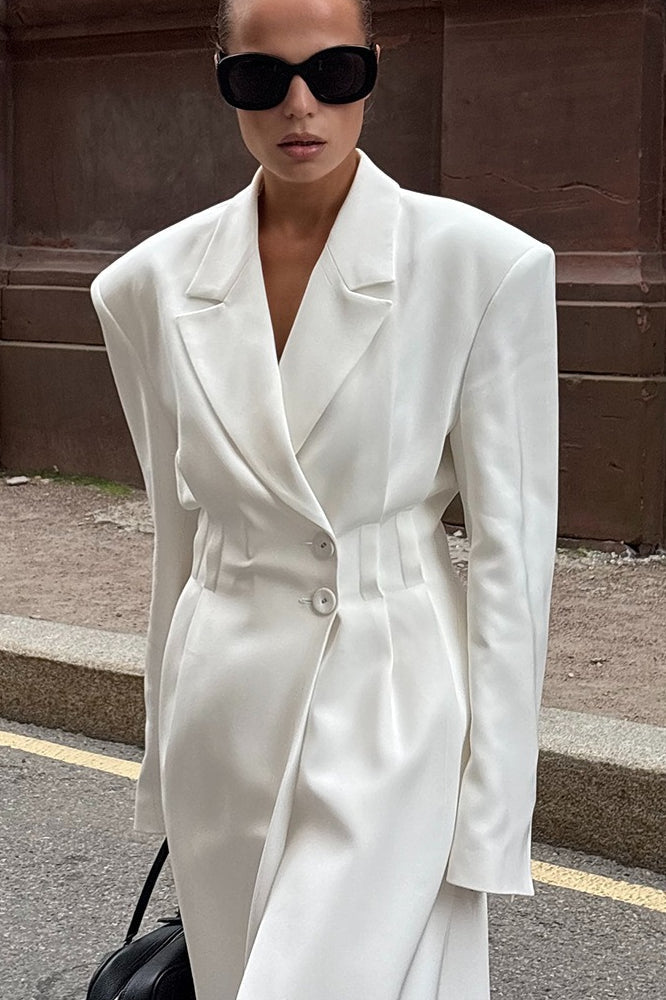 Waist Belted Blazer Coat - Fashionpara