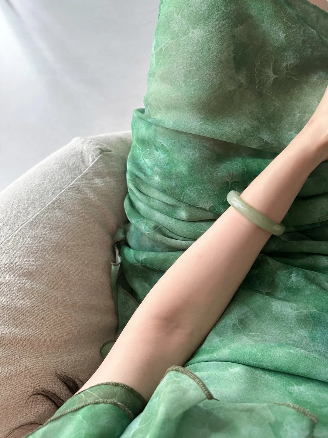 Elegant Dark Green Mermaid Ruffled Chiffon Long Prom Dress Evening Dress P4024