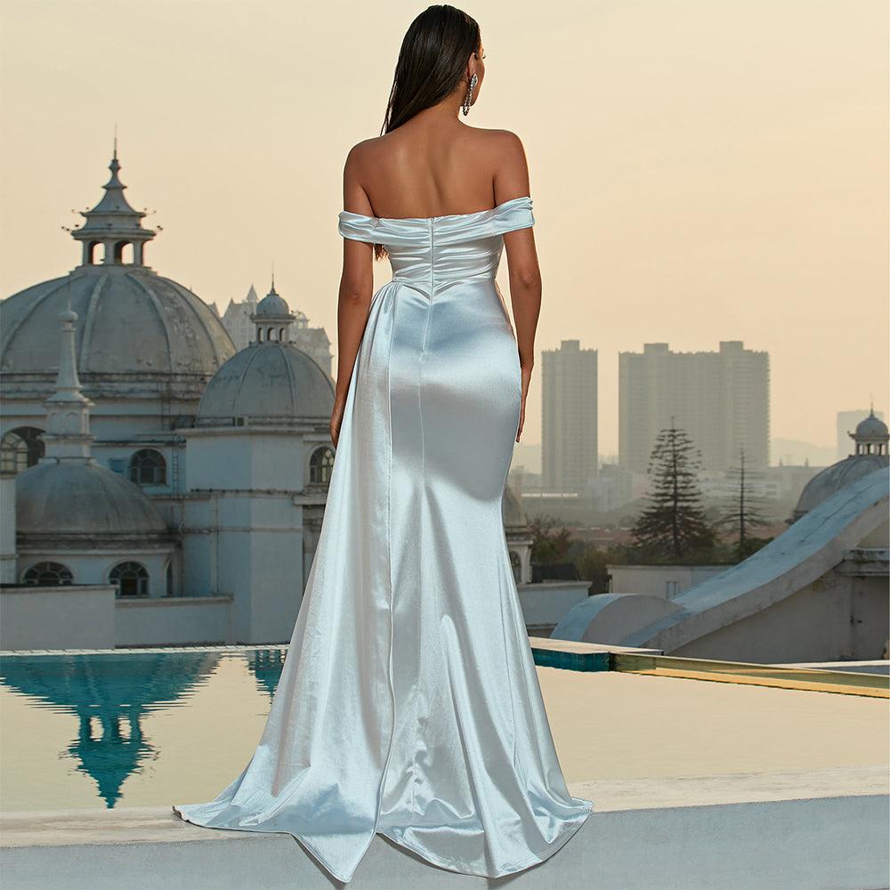 Satin Royale Ribboned Bodycon Dress - Fashionpara