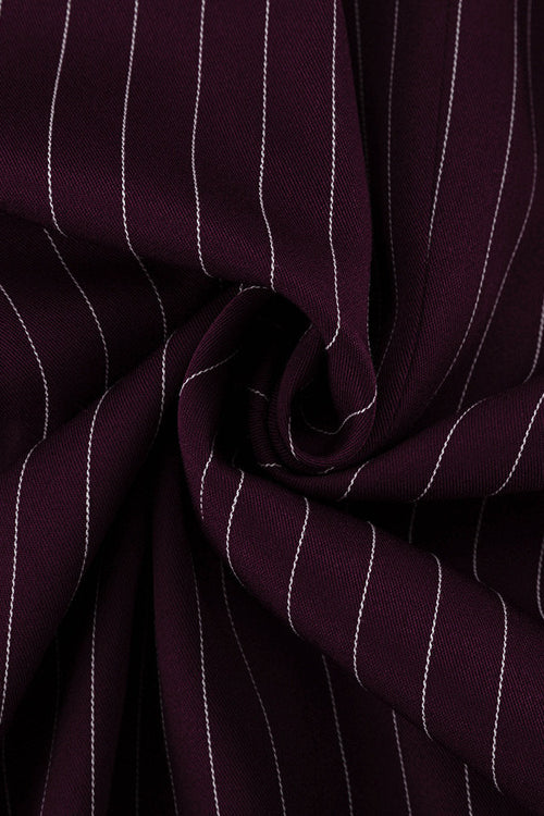 Lace Striped Flared Sleeve Blazer Coat for Elegant Style