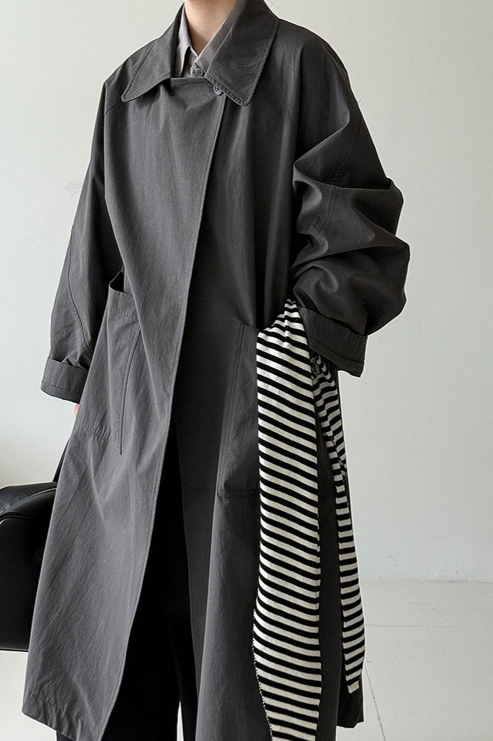 Luxi Vintage Loose Overcoat with Large Pockets for Style