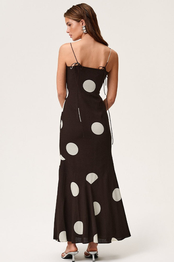Tie Detail Open Back Slip Dress