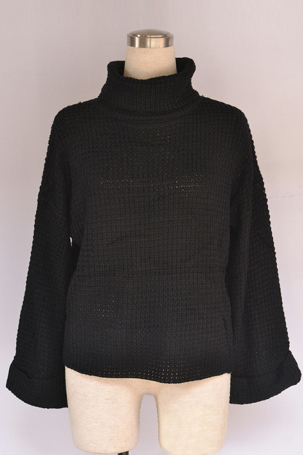 RadyRin Loose High Neck Sweater for Effortless Style