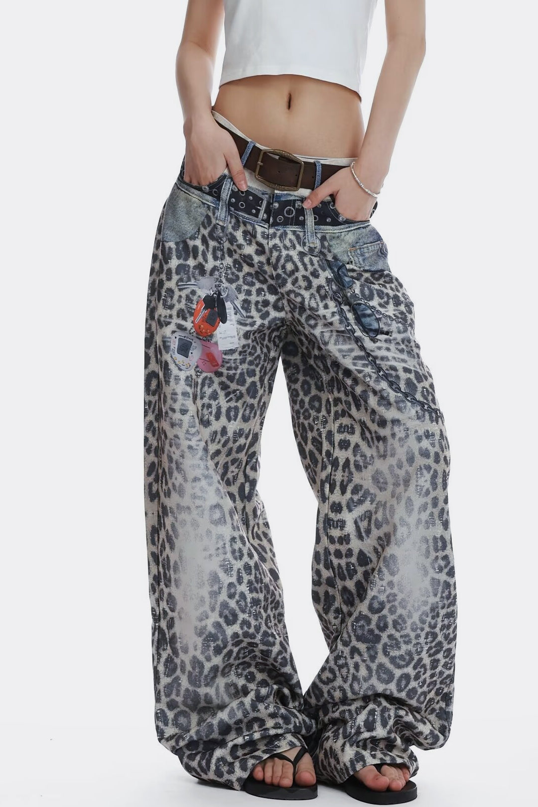 Vintage Double Waist Denim Jeans