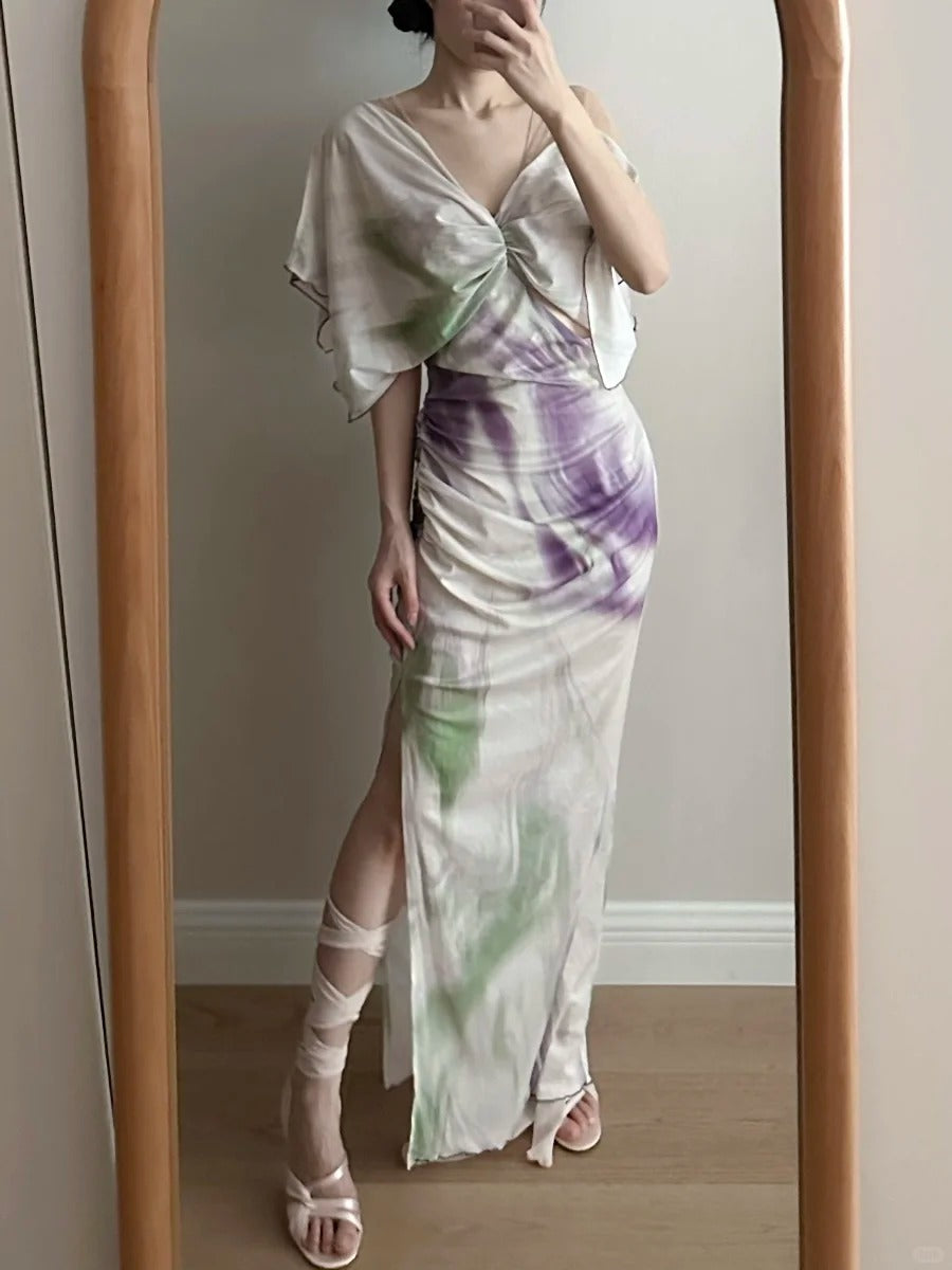 Chic Mermaid Chiffon Long Prom Dress Evening Dress P4263