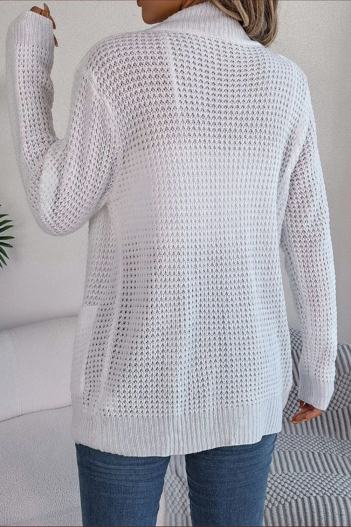Loose Knit Pocket Cardigan