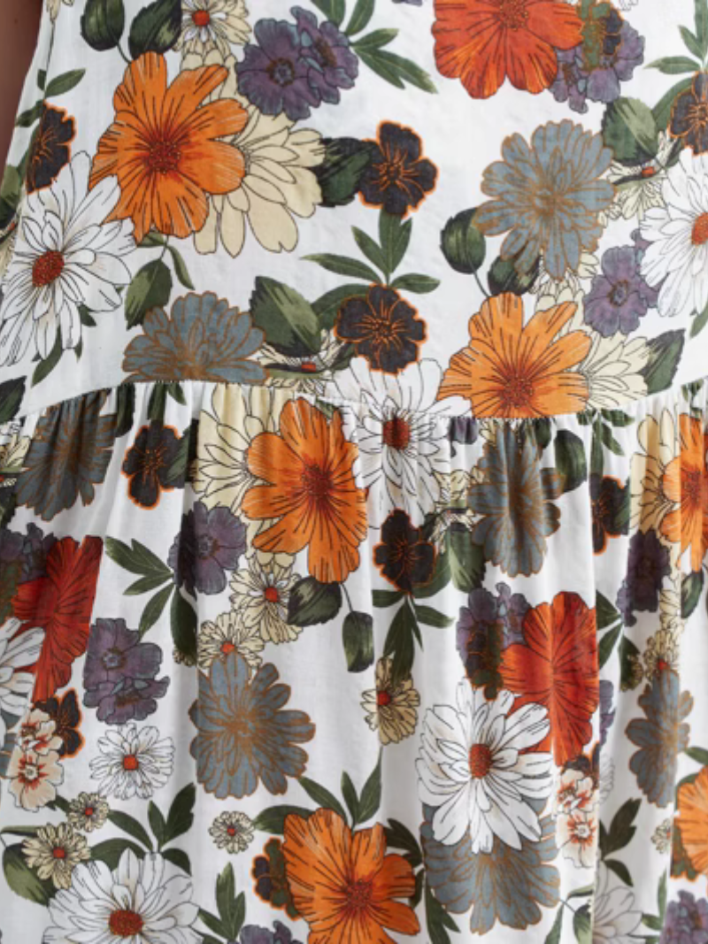 Floral Print Sleeveless Tiered Cami Maxi Dress 8