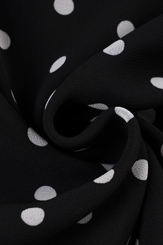 Polka Dot Wrap Tie Midi Skirt - Fashionpara