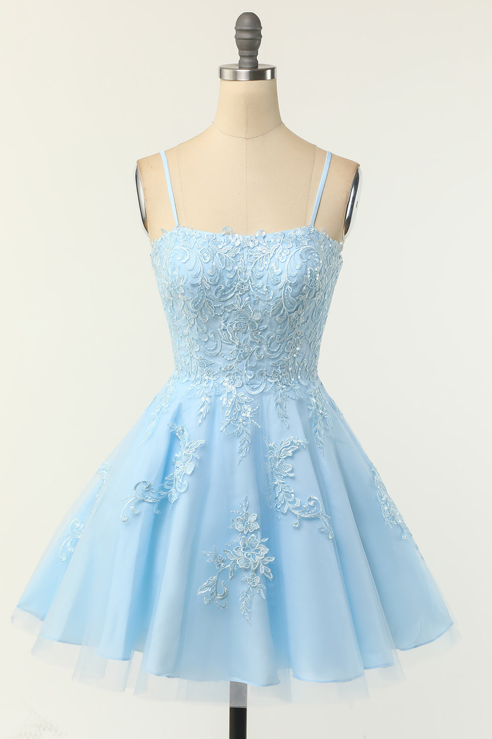 Blush Strapless Short Homecoming Dress with Appliques