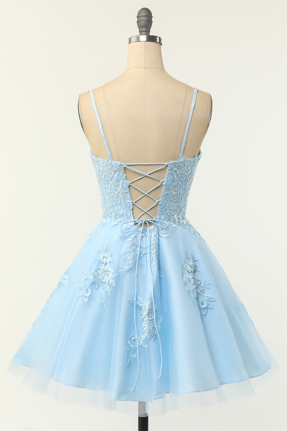 Blush Strapless Short Homecoming Dress with Appliques