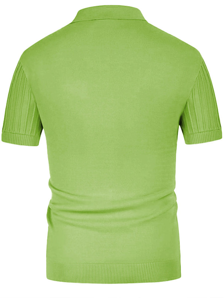 Uniqshe Men's Ice Silk Polo Sweater for Business Casual Wear