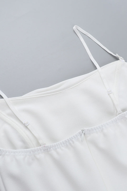 Cowl Neck Strapless Waist-Cinched Party Dress