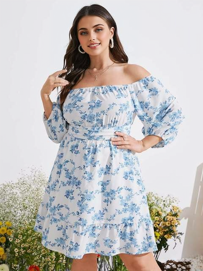 Off Shoulder Beach Mini Sundress 2