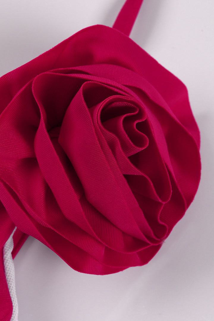 Solid String Bikini Three Piece Swim Set