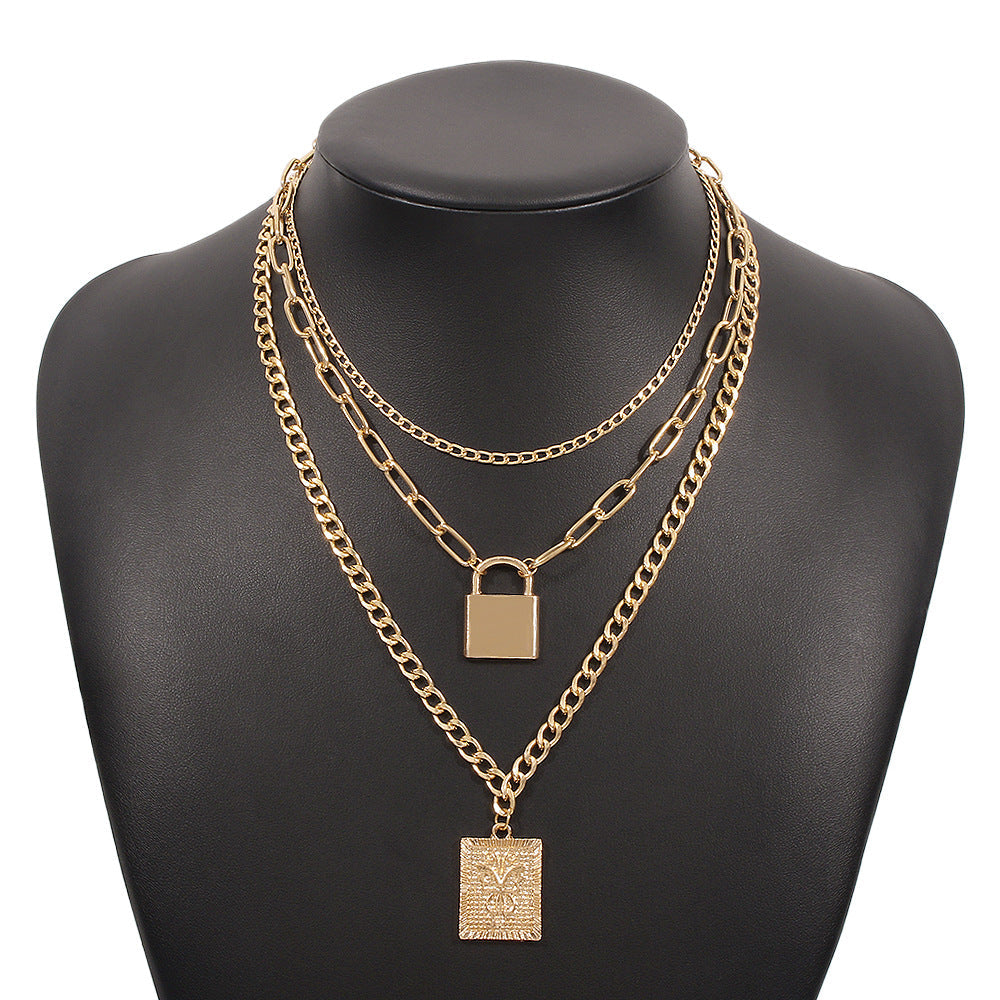 Retro Geometry Metal Necklace