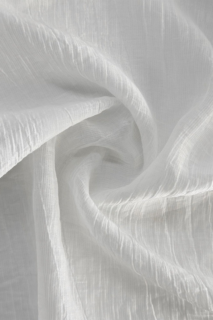 Tencel Sheer Tie Neck Blouse - Fashionpara