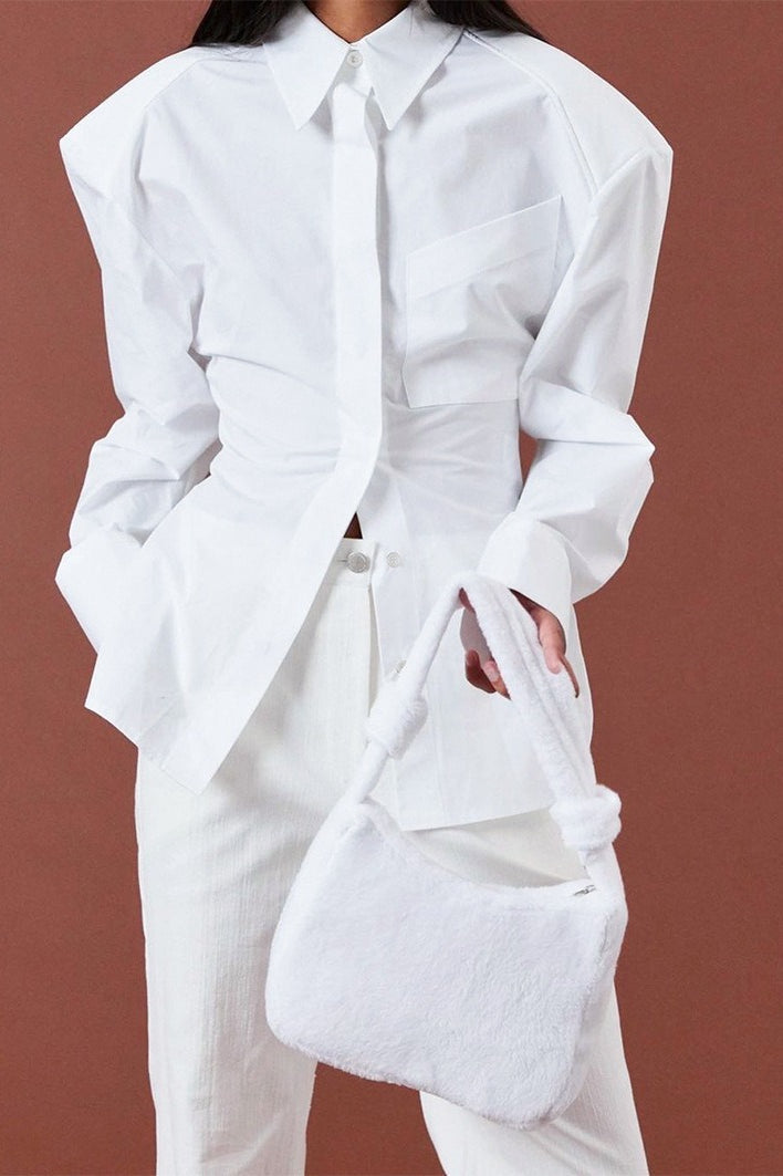 Backless Sheer Tie Waist Blouse