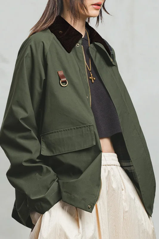 Corduroy Patchwork Hunting Jacket