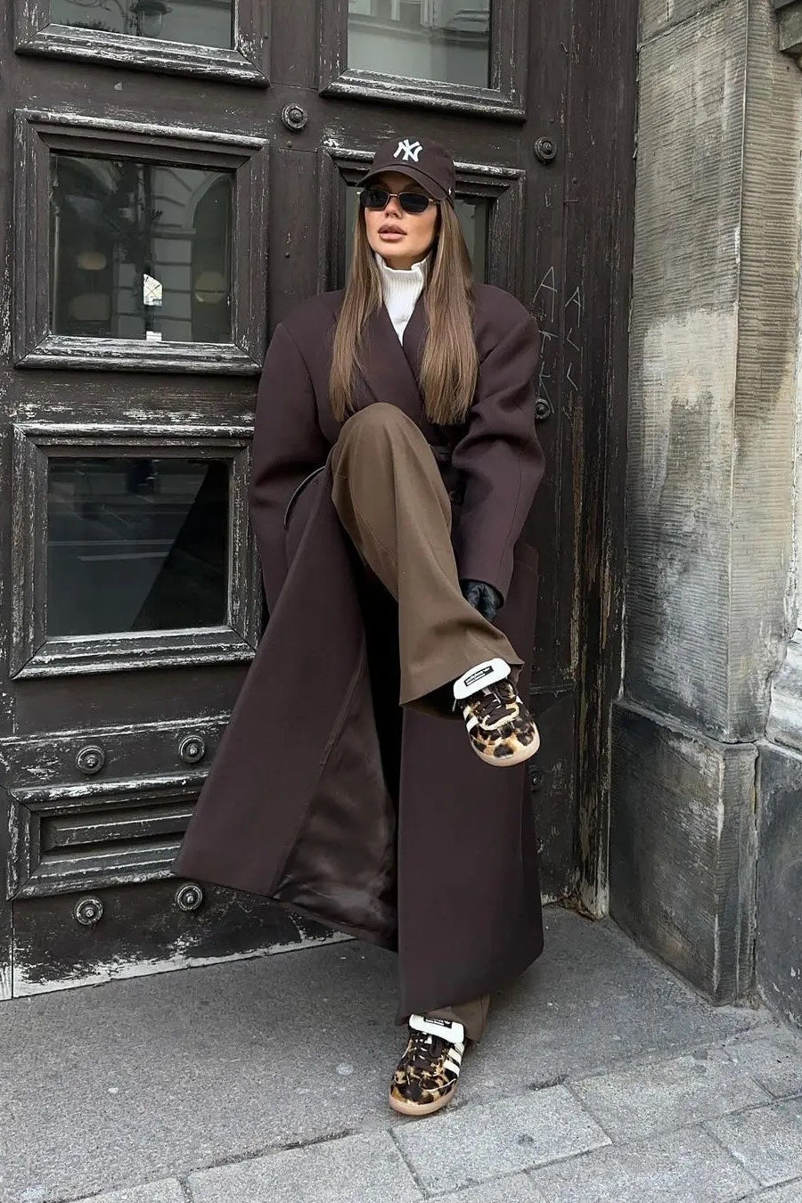 Elegant Double-Breasted Long Overcoat for Timeless Style