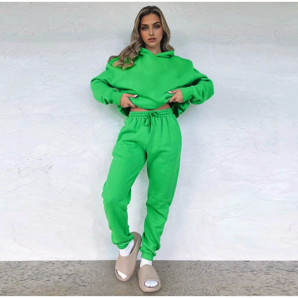 Tracksuit Suits Sweatshirt Solid Casual Sportswear Suit 5