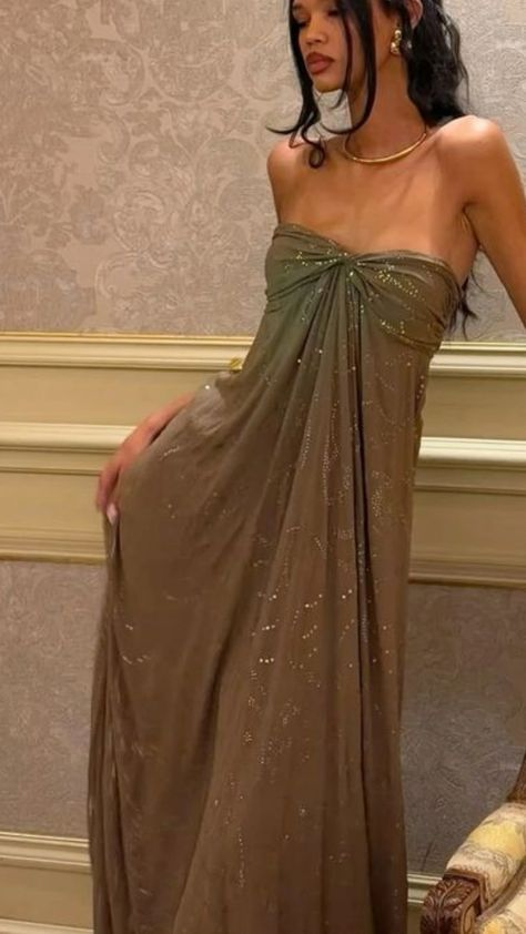 Vintage Matcha Green Strapless Satin Sequin Mermaid Evening Dress Long Birthday Party Gown D1389