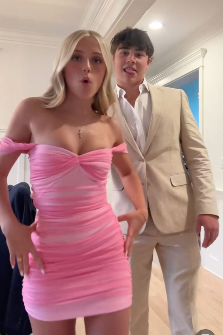 Pink Off Shoulder Sheath Short Party Dress Homecoming Dress - Fashionpara