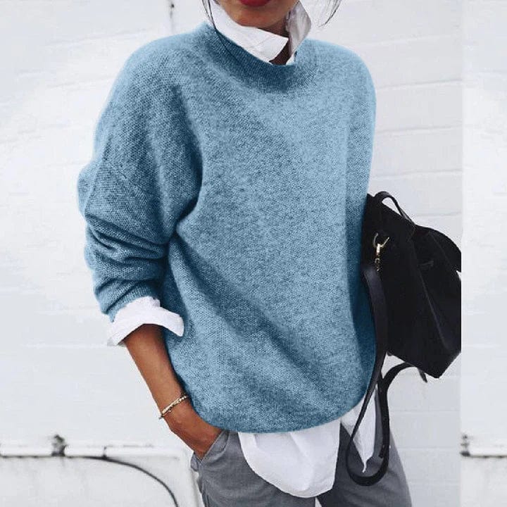 Crew Neck Long Sleeve Oversized Knit Sweater