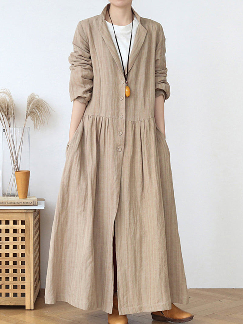 Back Your Soul Linen Coat 5