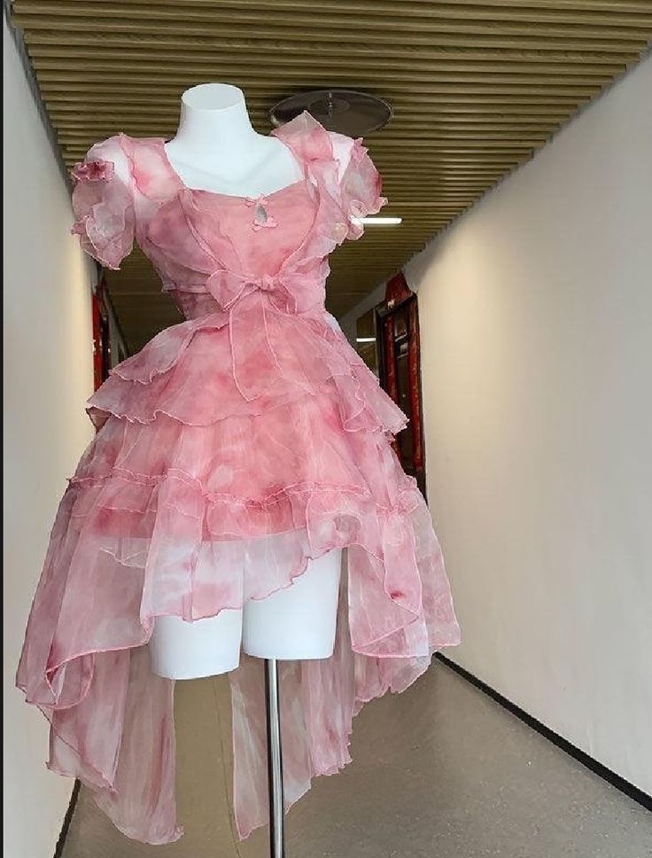 Cute a line Pink Tulle Homecoming Dress Party Dress - Fashionpara