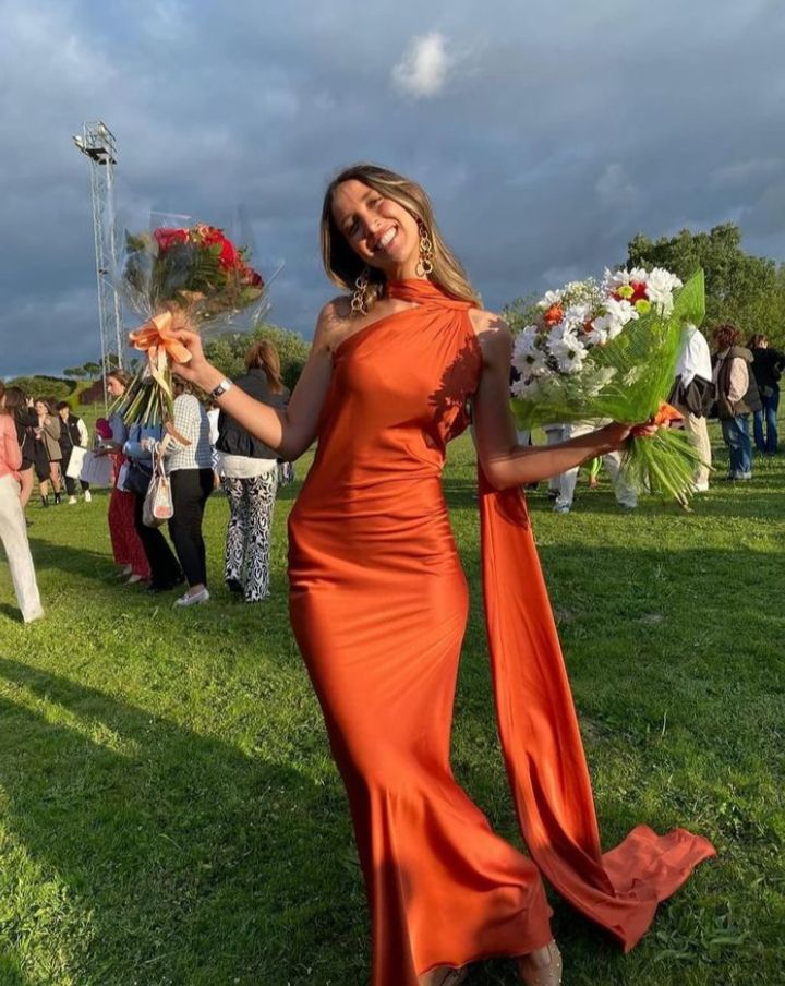 Women Elegant Sexy Halter Neck Satin Maxi Evening Dress - Fashionpara