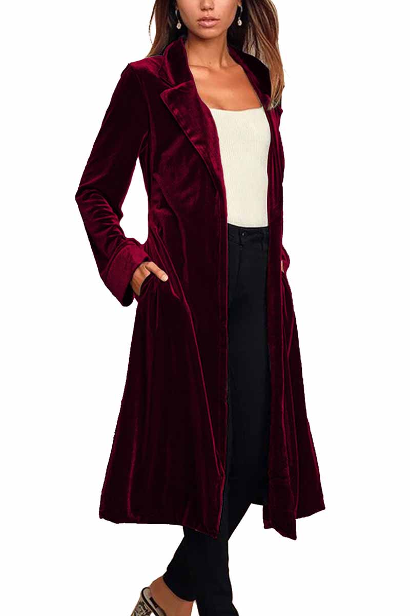 Florcoo Luxe Solid Gold Velvet Cardigan for Effortless Style